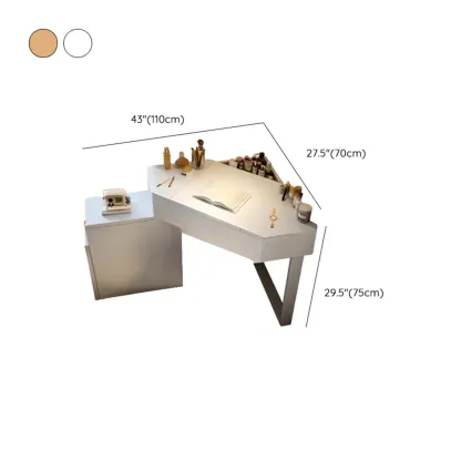Bedroom Corner Makeup Vanitie Built In Dividers for Storage #size