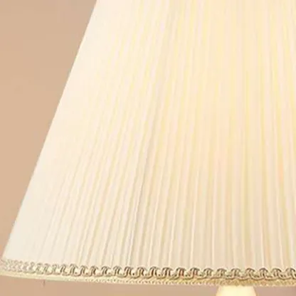 White Floral Carvings Ceramic Table Lamp for Residential Image - 9