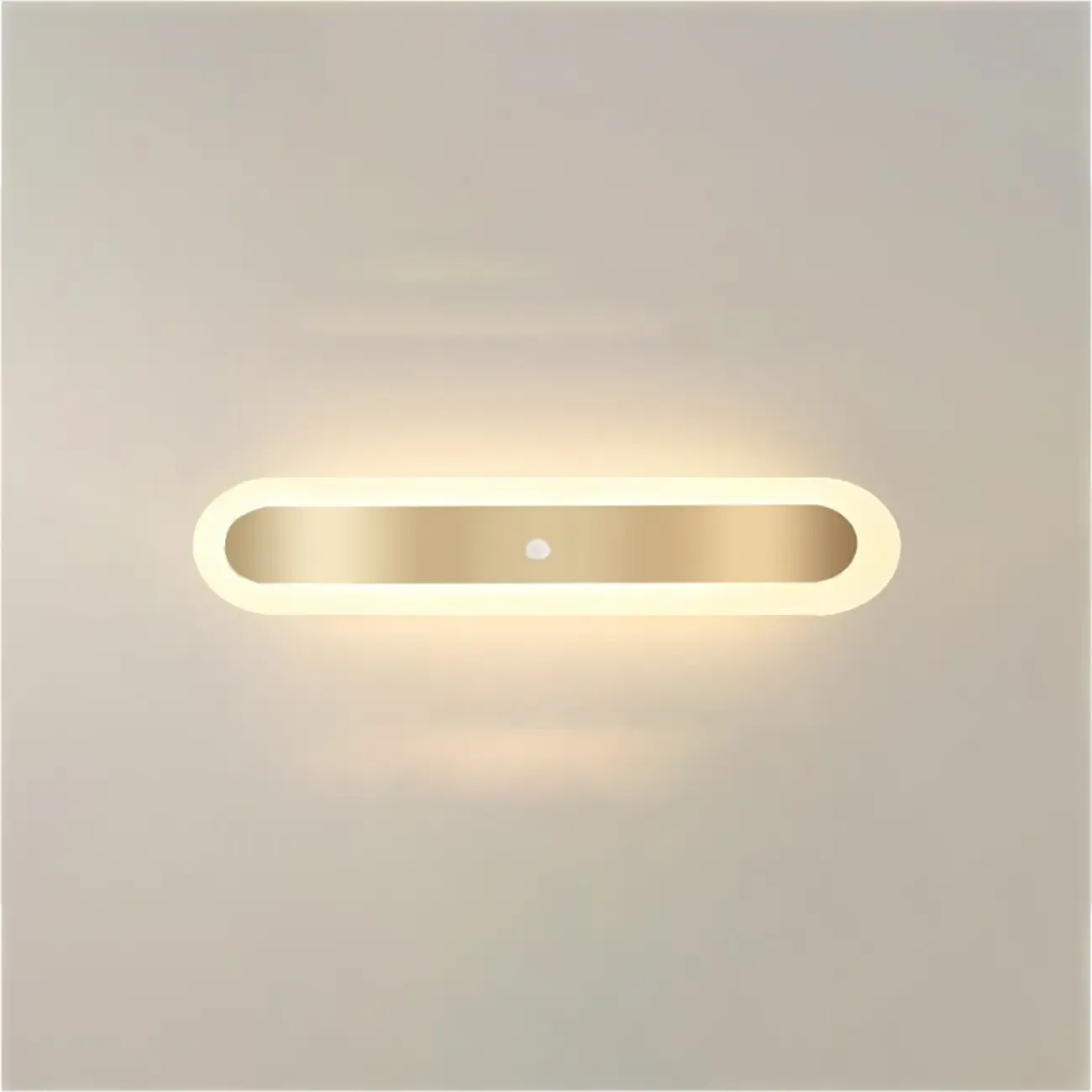 Geometric Gold LED Flush Ceiling Light for Living Room  Image - 8