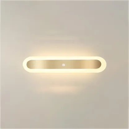 Geometric Gold LED Flush Ceiling Light for Living Room  Image - 8