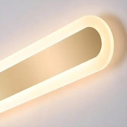 Geometric Gold LED Flush Ceiling Light for Living Room  Image - 16