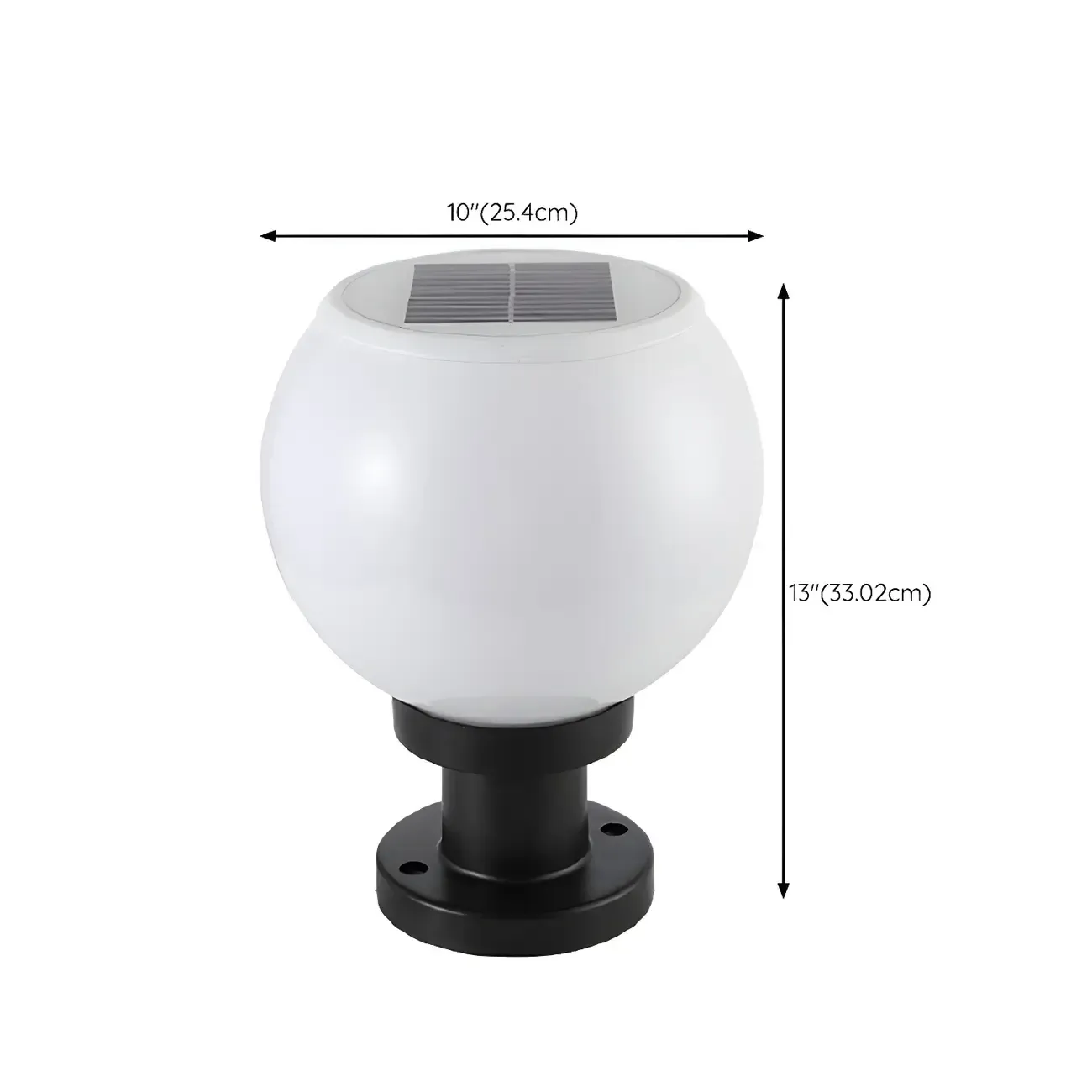 Classic Globe LED Table Lamp with White Shade for Garden Image - 16
