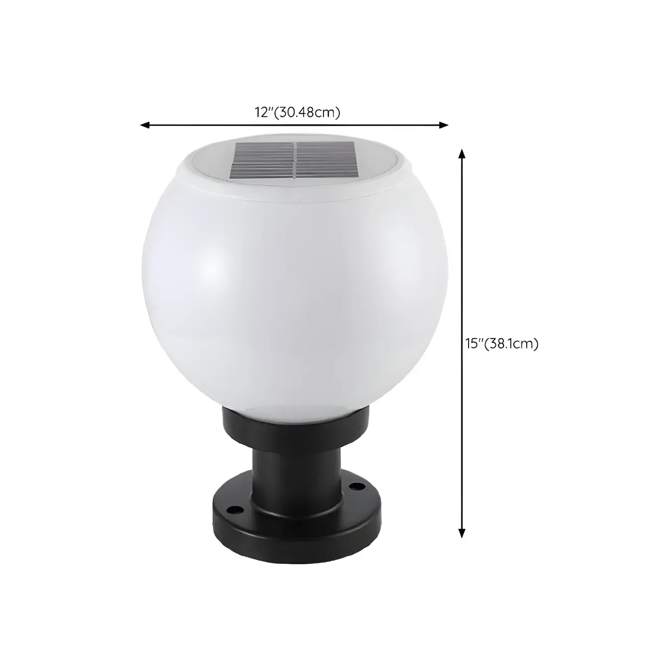 Classic Globe LED Table Lamp with White Shade for Garden Image - 17