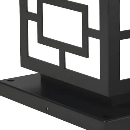 3 Color Light Outdoor Solar Table Lamp with Geometric Design Image - 10