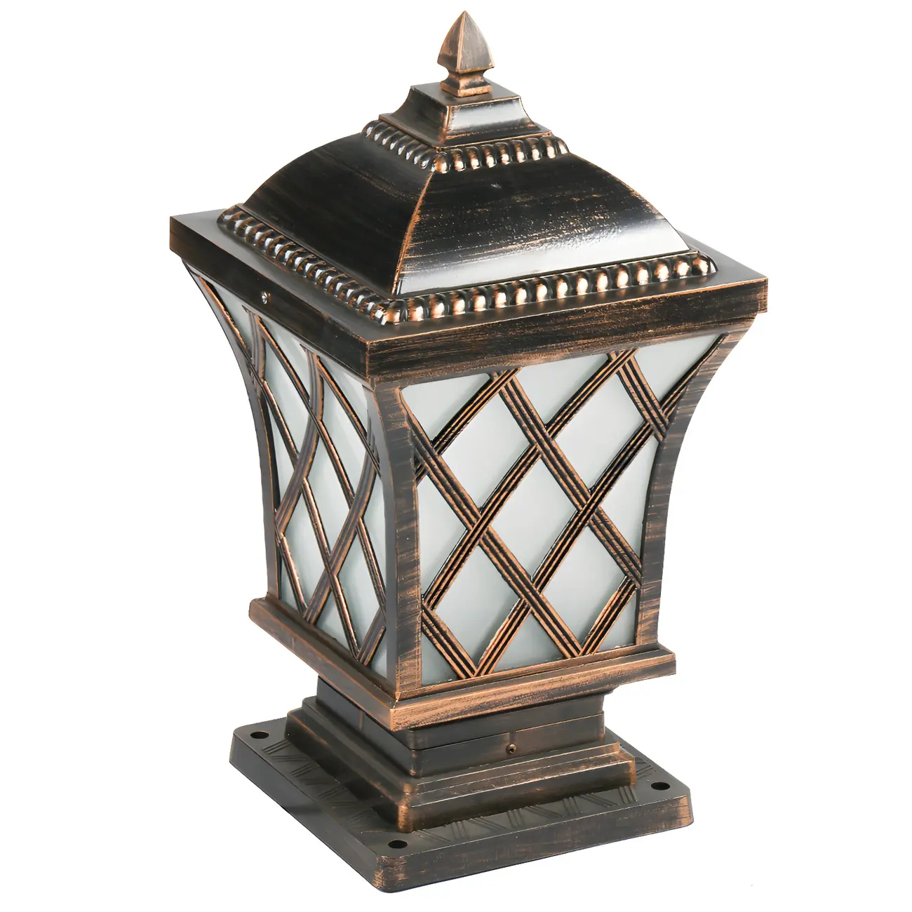 Outdoor Black Square Table Lamp with Lantern Design Image - 5 | homeyfad
