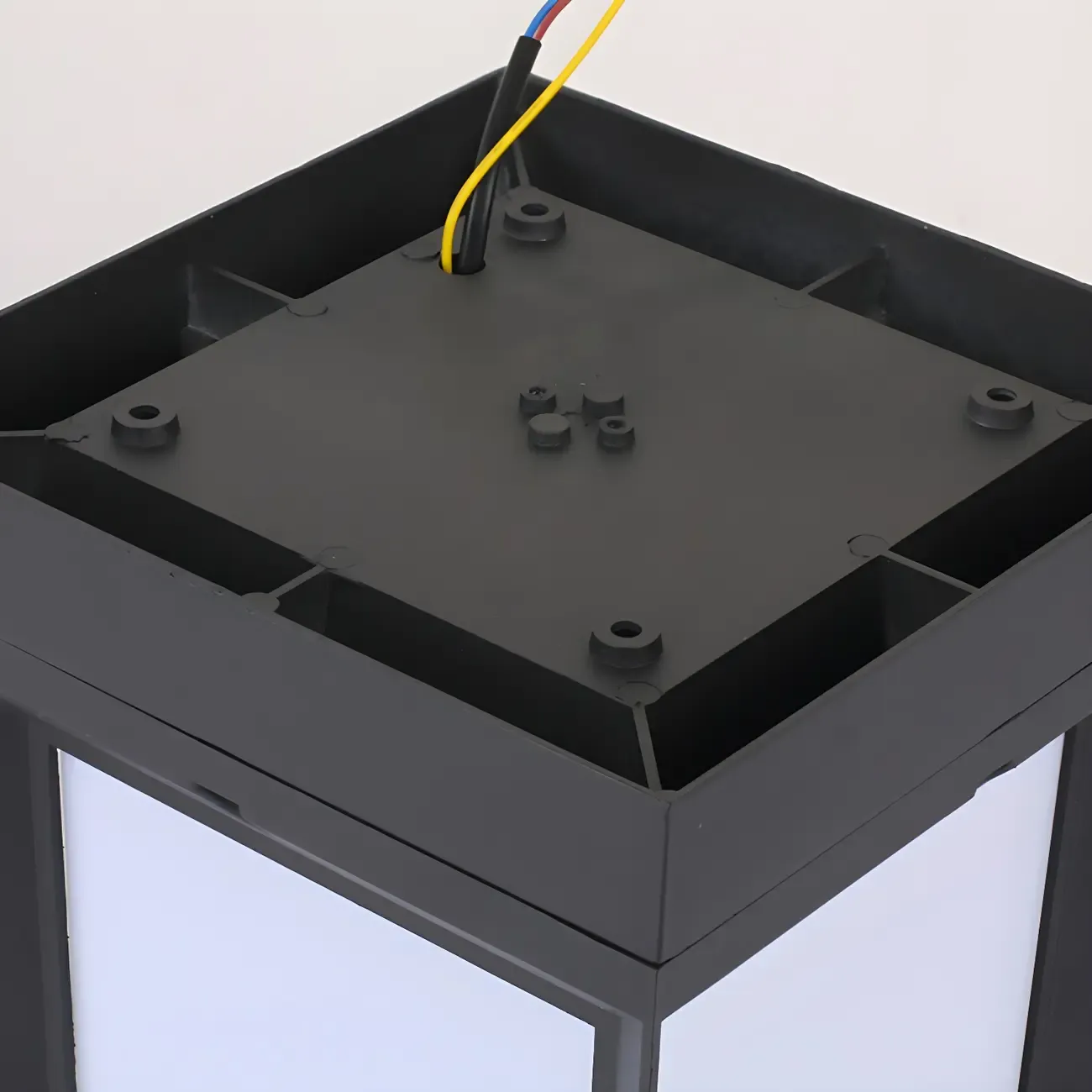Modern Black Solar Table Lamp with LED for Outdoor Decor Image - 8