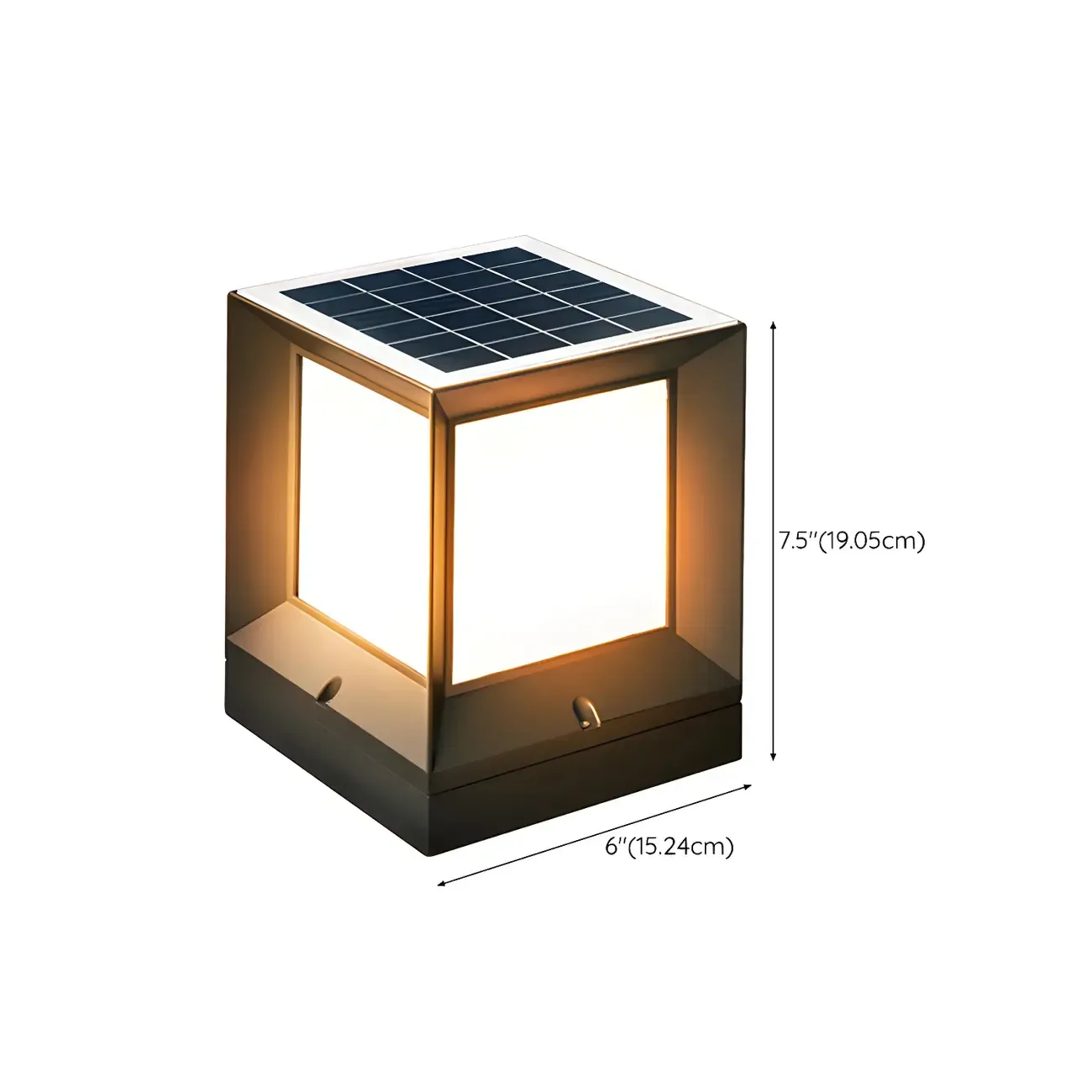 Modern Black Solar Table Lamp with LED for Outdoor Decor Image - 13