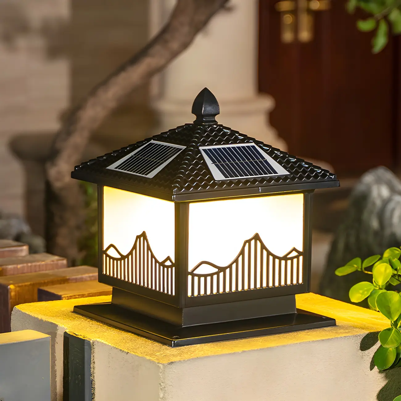 Vintage LED Solar Table Lamp with Color-Changing Design Image - 1 | homeyfad