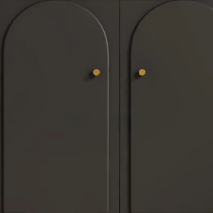 Stylish Black Wooden Combo Dresser with Drawers and Cabinet Image - 10