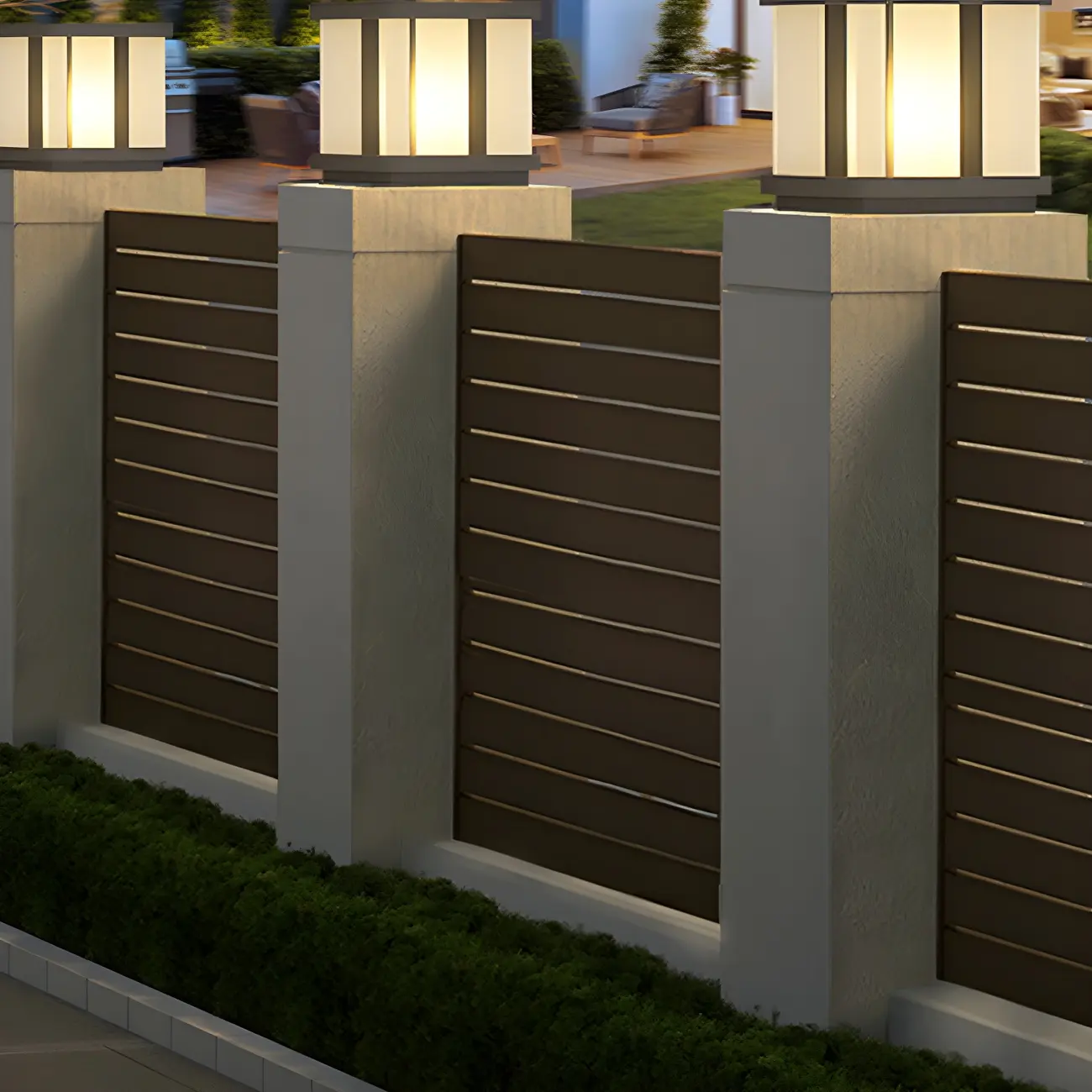 Outdoor Black LED Pillar Table Lamp for Decor with Warm Light  Image - 8 | homeyfad