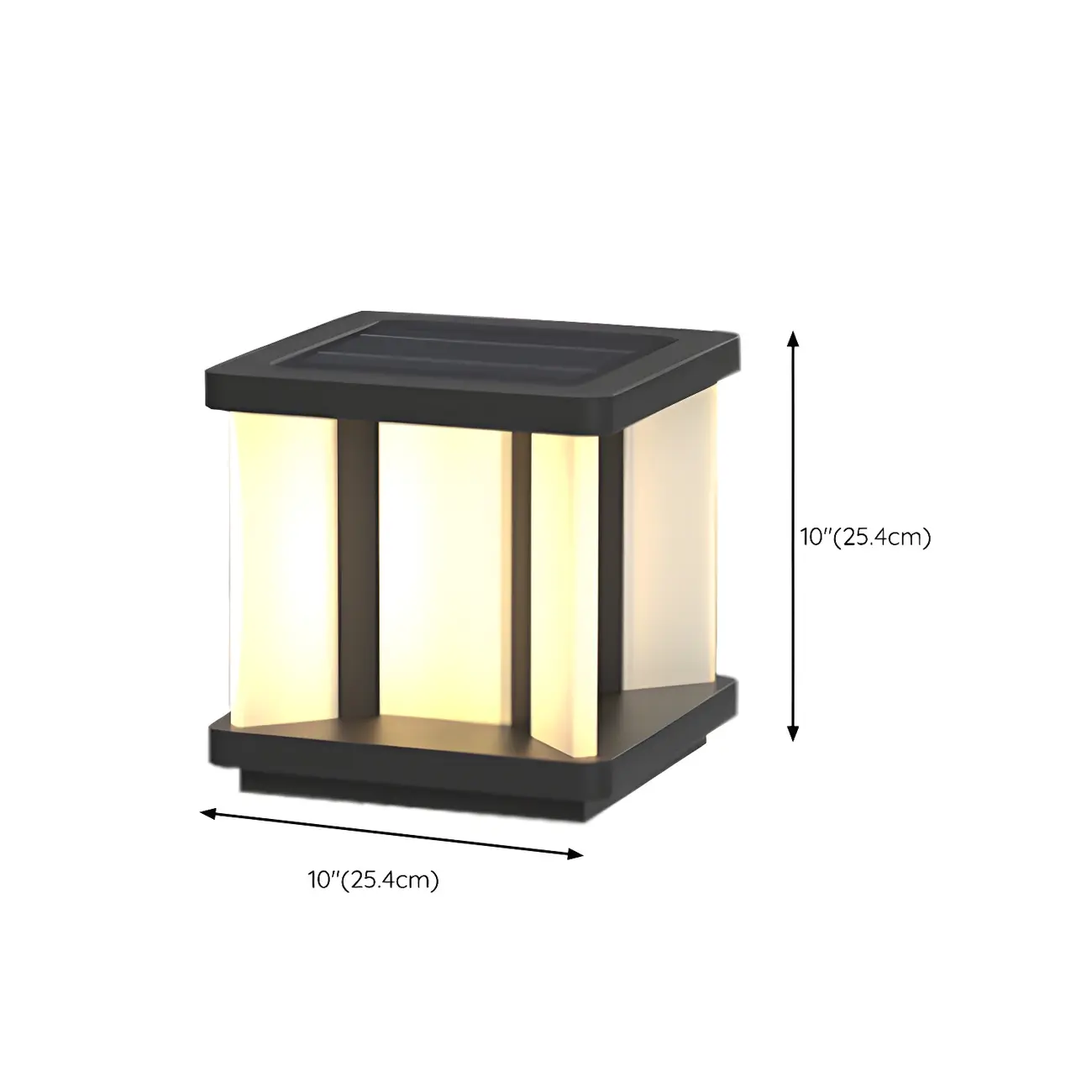 Outdoor Black LED Pillar Table Lamp for Decor with Warm Light  Image - 11 | homeyfad