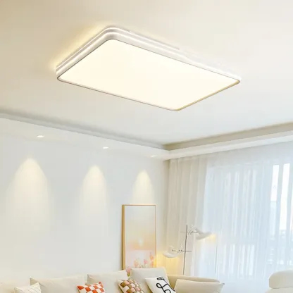 Dimmable LED Flush Ceiling Light for Living Room With Shade Image - 1