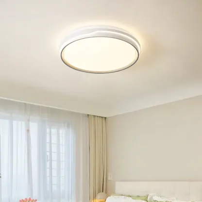 Dimmable LED Flush Ceiling Light for Living Room With Shade Image - 4
