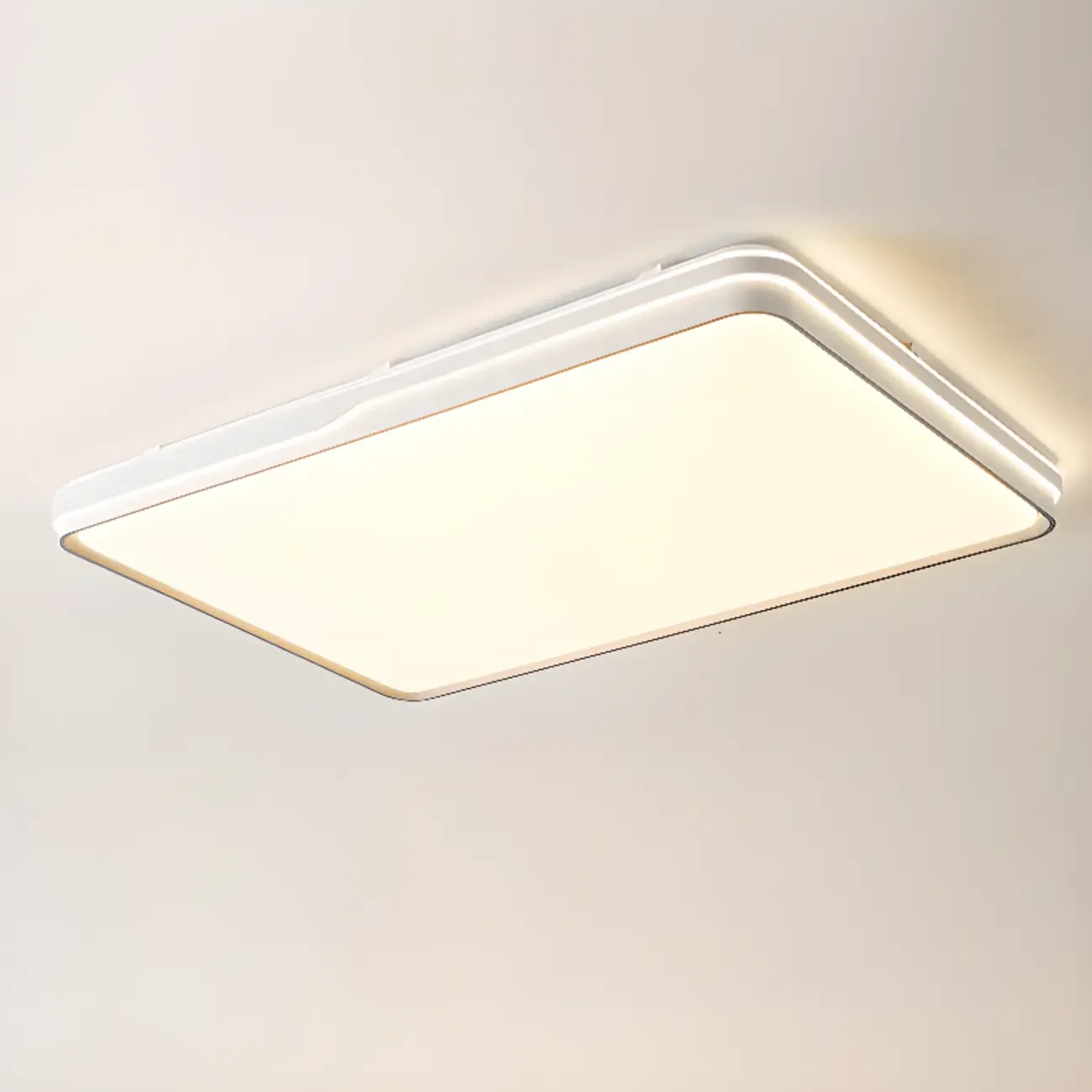 Dimmable LED Flush Ceiling Light for Living Room With Shade Image - 9