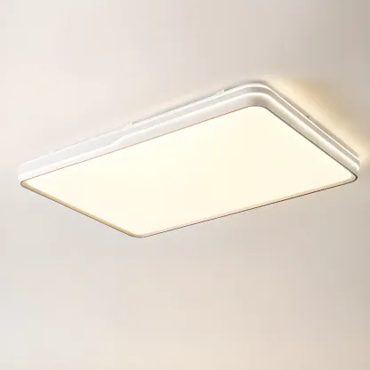 Dimmable LED Flush Ceiling Light for Living Room With Shade Image - 9