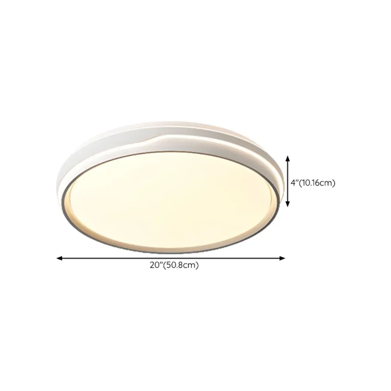 Dimmable LED Flush Ceiling Light for Living Room With Shade #size