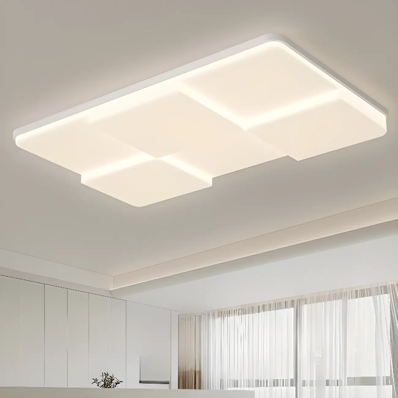 Acrylic LED Flush Mount Ceiling Light for Residential Use Image - 1 | homeyfad