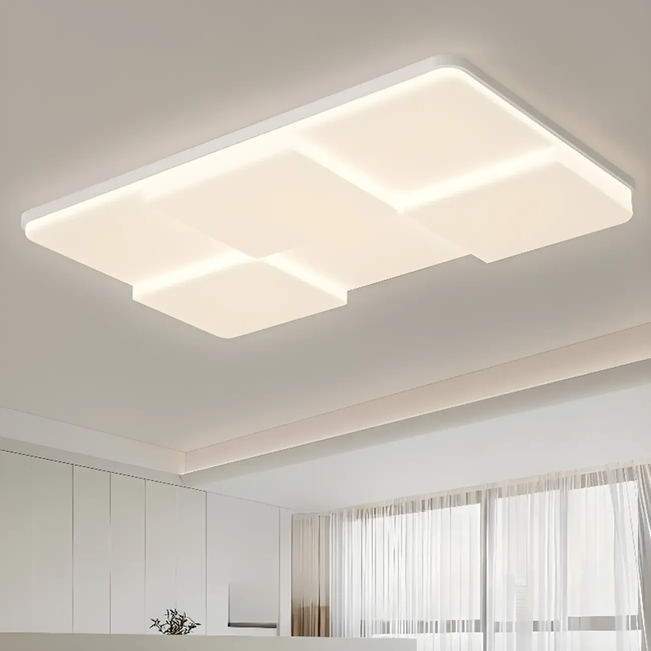 Acrylic LED Flush Mount Ceiling Light for Residential Use Image - 1