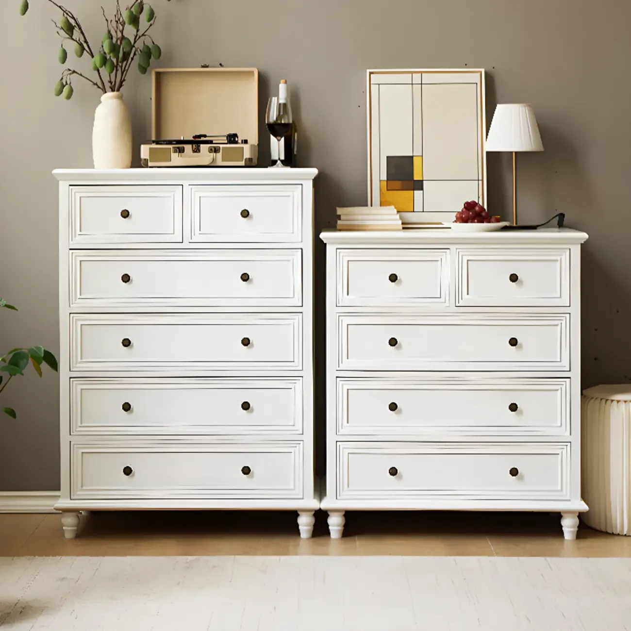 White Wood Traditional Dressers & Chests Image - 2