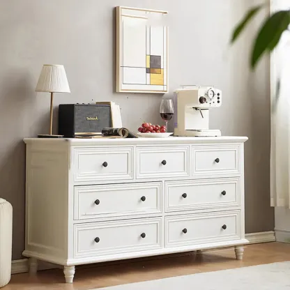White Wood Traditional Dressers & Chests Image - 3