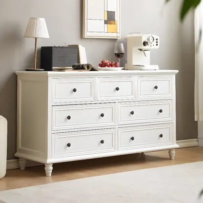 White Wood Traditional Dressers & Chests Image - 8