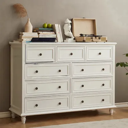 White Wood Traditional Dressers & Chests Image - 10