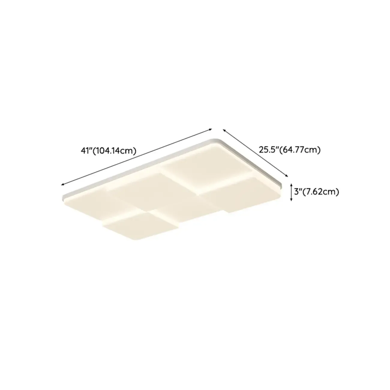 Acrylic LED Flush Mount Ceiling Light for Residential Use #size