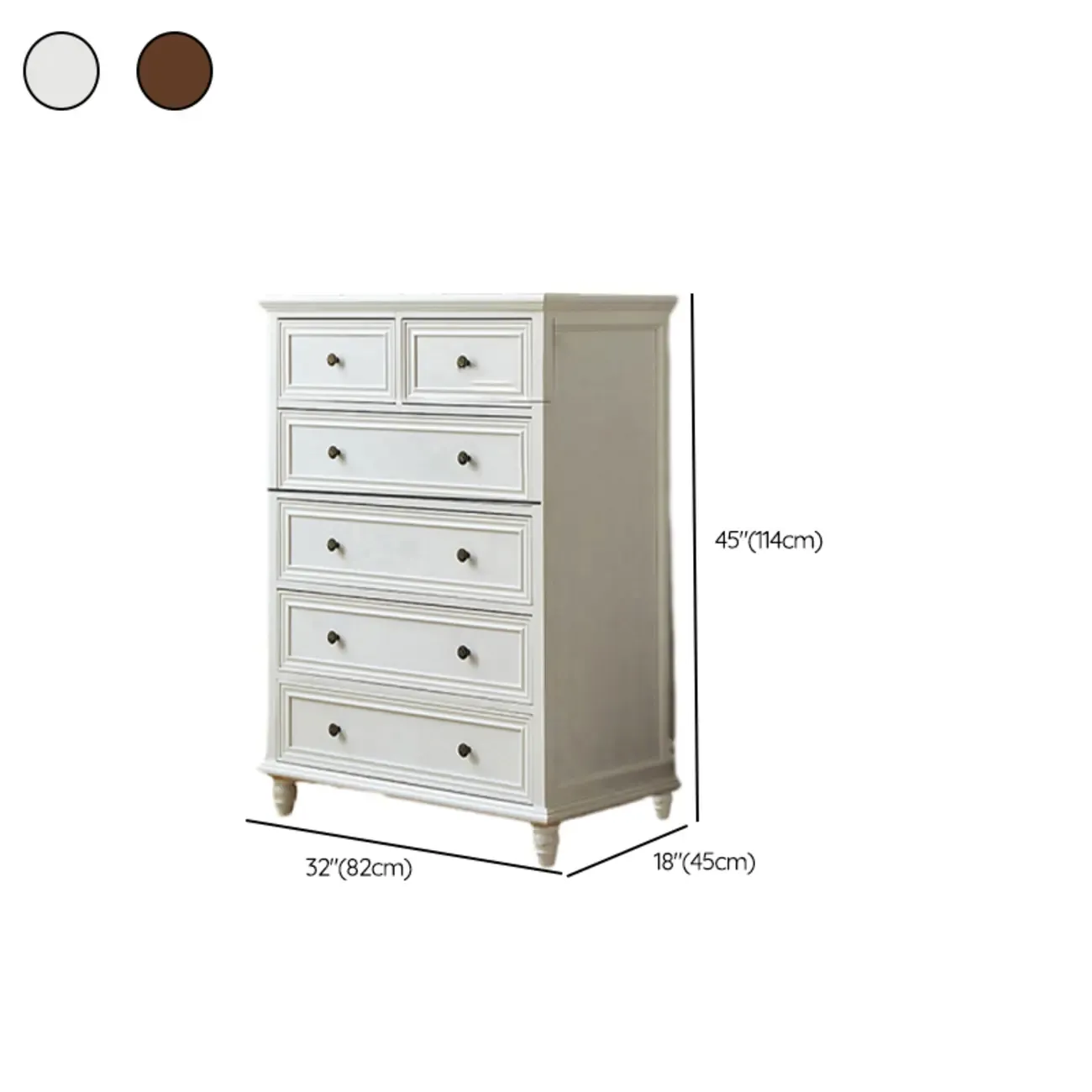 White Wood Traditional Dressers & Chests Image - 23