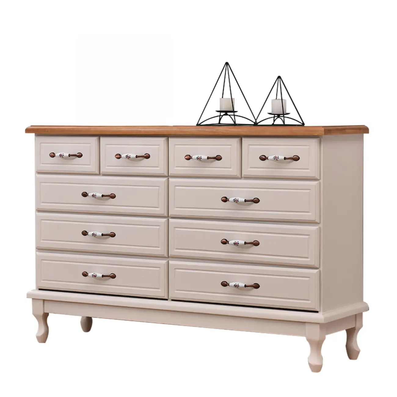 Modern Solid Wood Double Dressers with 7-Drawers for Bedroom Image - 2 | homeyfad