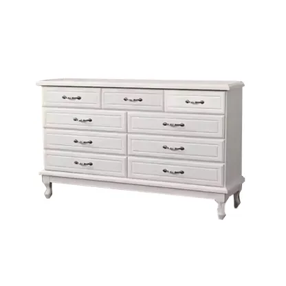 Modern Solid Wood Double Dressers with 7-Drawers for Bedroom Image - 6