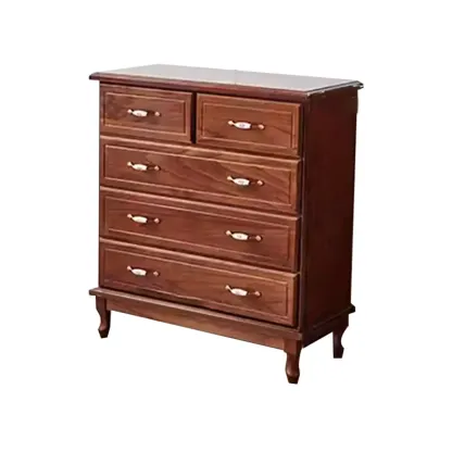 Modern Solid Wood Double Dressers with 7-Drawers for Bedroom Image - 7