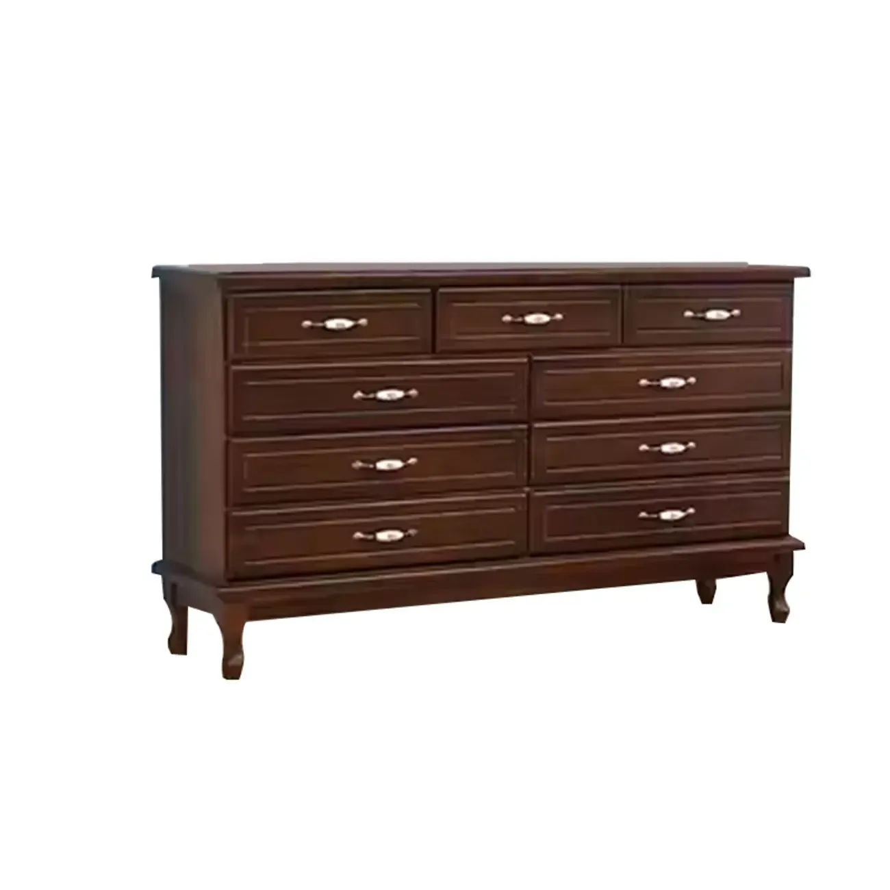 Modern Solid Wood Double Dressers with 7-Drawers for Bedroom Image - 15