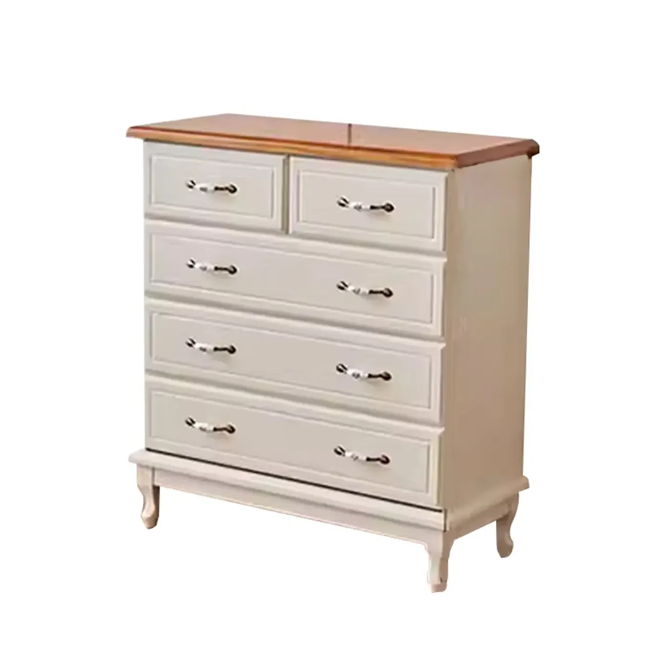 Modern Solid Wood Double Dressers with 7-Drawers for Bedroom Image - 16