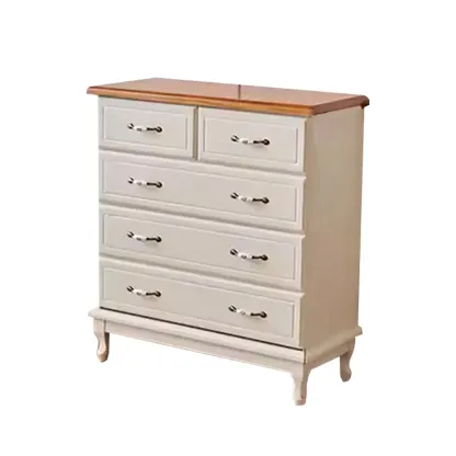 Modern Solid Wood Double Dressers with 7-Drawers for Bedroom Image - 16