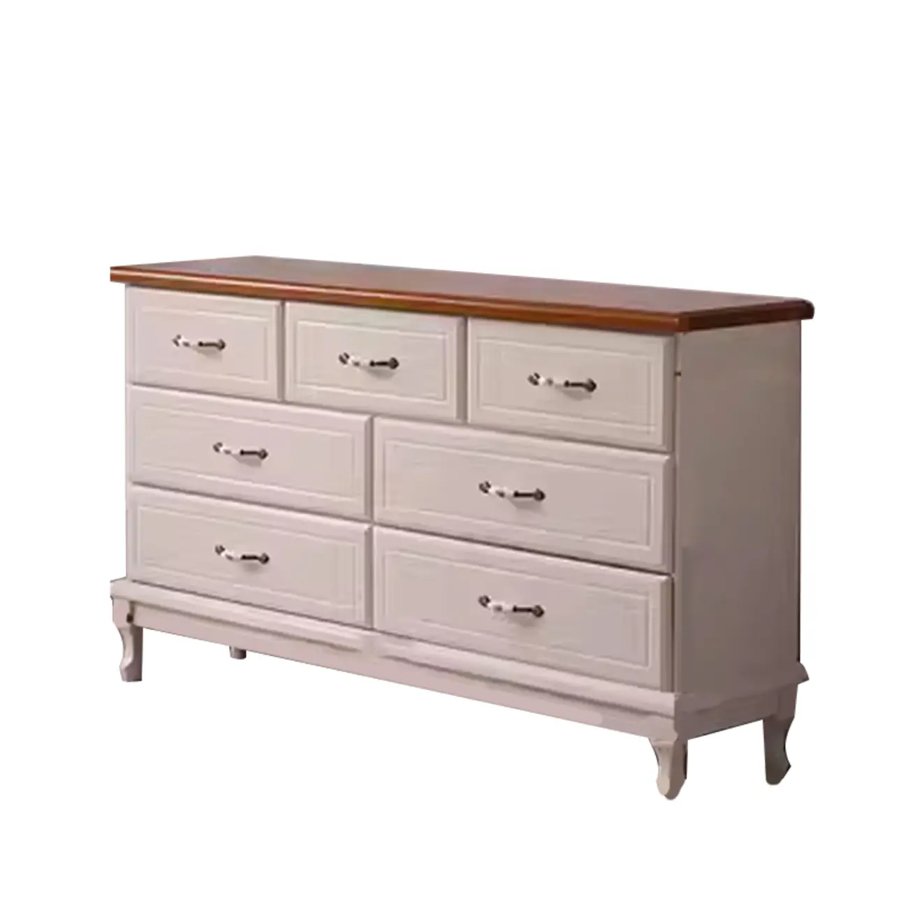 Modern Solid Wood Double Dressers with 7-Drawers for Bedroom Image - 17 | homeyfad