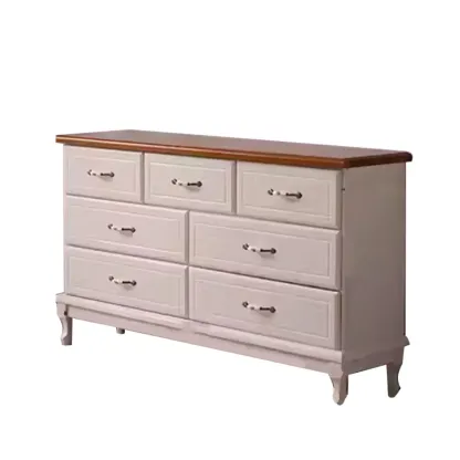 Modern Solid Wood Double Dressers with 7-Drawers for Bedroom Image - 17