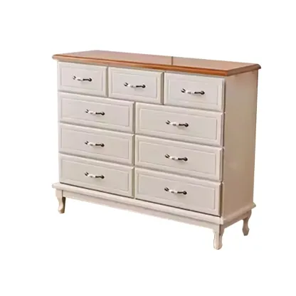 Modern Solid Wood Double Dressers with 7-Drawers for Bedroom Image - 18