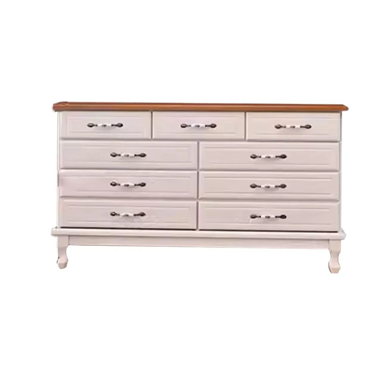 Modern Solid Wood Double Dressers with 7-Drawers for Bedroom Image - 19