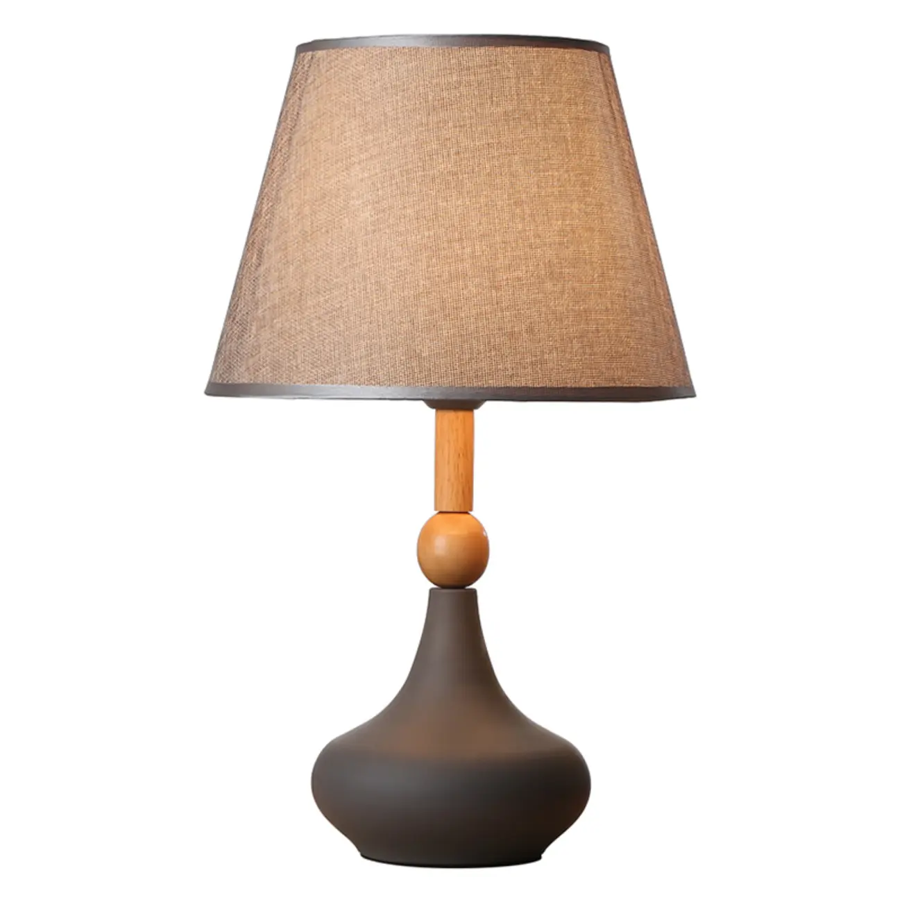 Modern Grey Geometric Table Lamp for Living Room Image - 5 | homeyfad