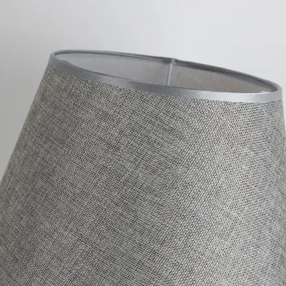 Modern Grey Geometric Table Lamp for Living Room Image - 6