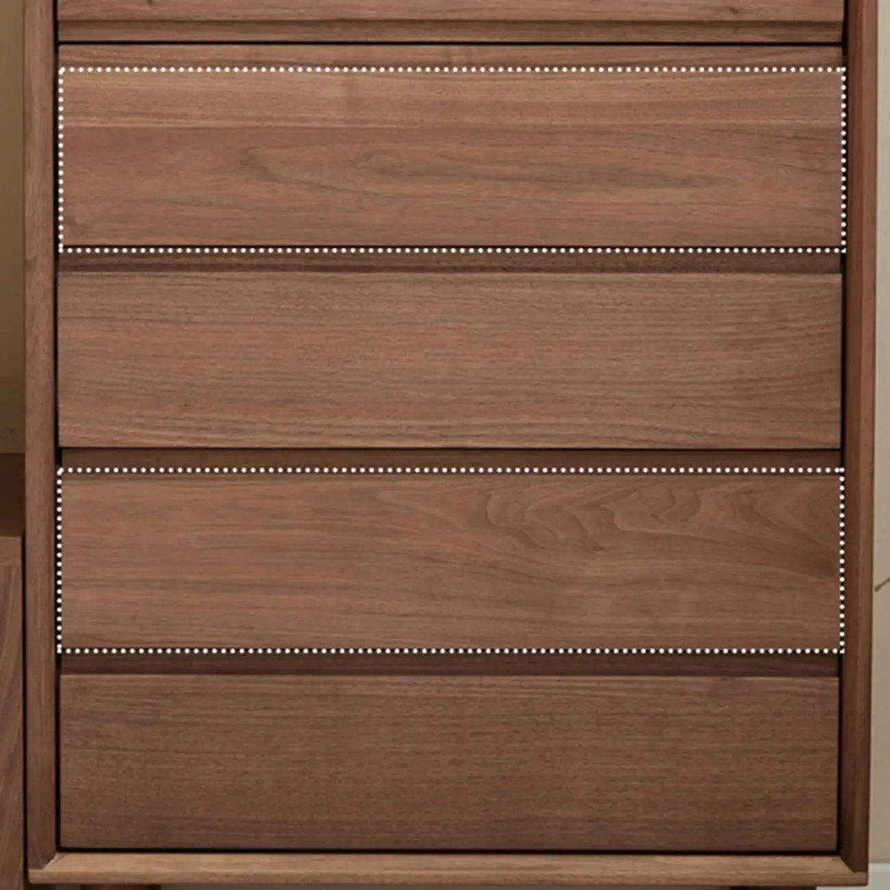  Modern Vertical Natural Wooden Chest with 5-Drawers for Bedroom Image - 11 | homeyfad