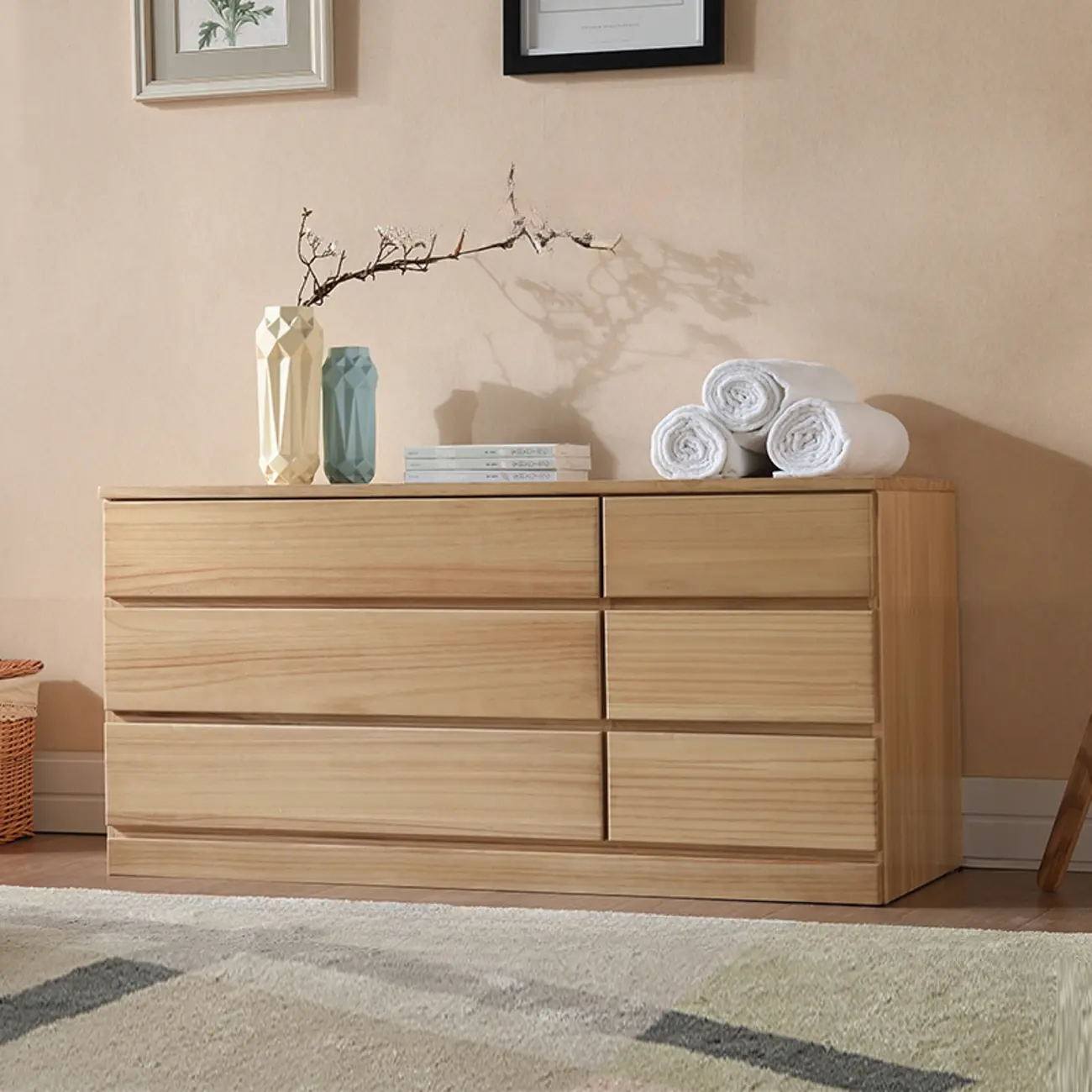 Classic Brown Wooden Dressers with 7-Drawers Image - 3 | homeyfad