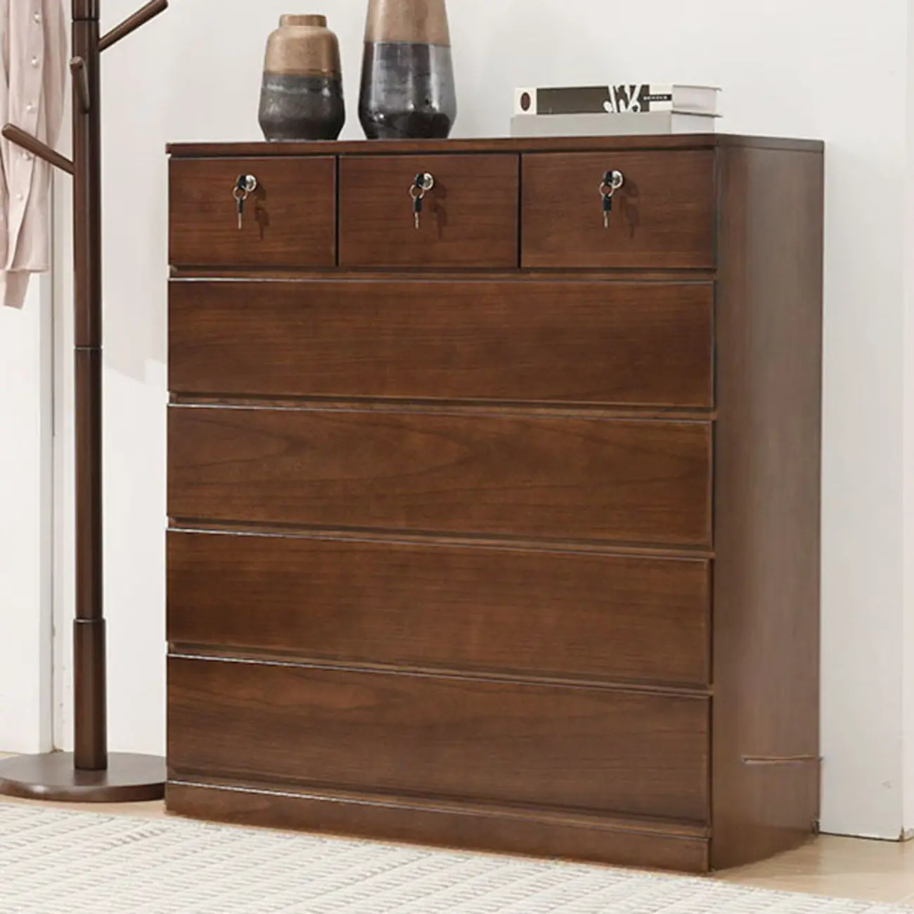 Classic Brown Wooden Dressers with 7-Drawers Image - 4 | homeyfad