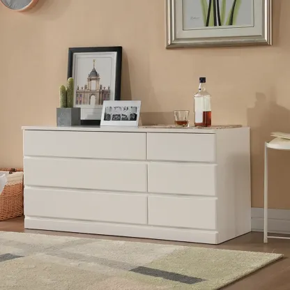 Classic Brown Wooden Dressers with 7-Drawers Image - 9