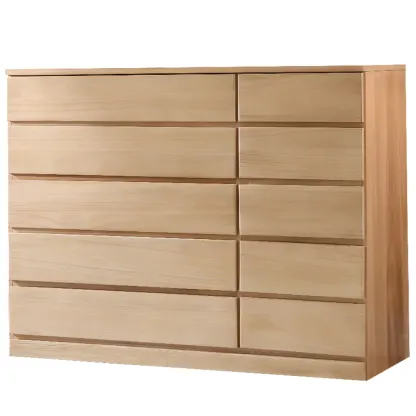 Classic Brown Wooden Dressers with 7-Drawers Image - 10