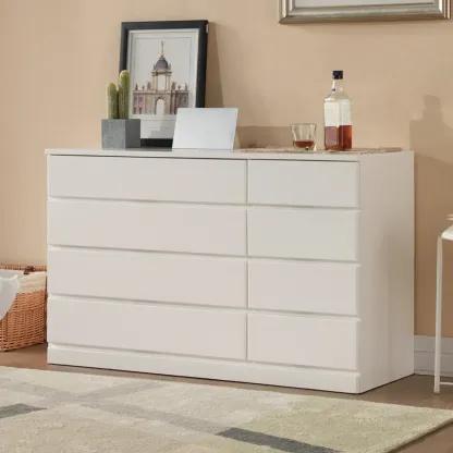 Classic Brown Wooden Dressers with 7-Drawers Image - 12
