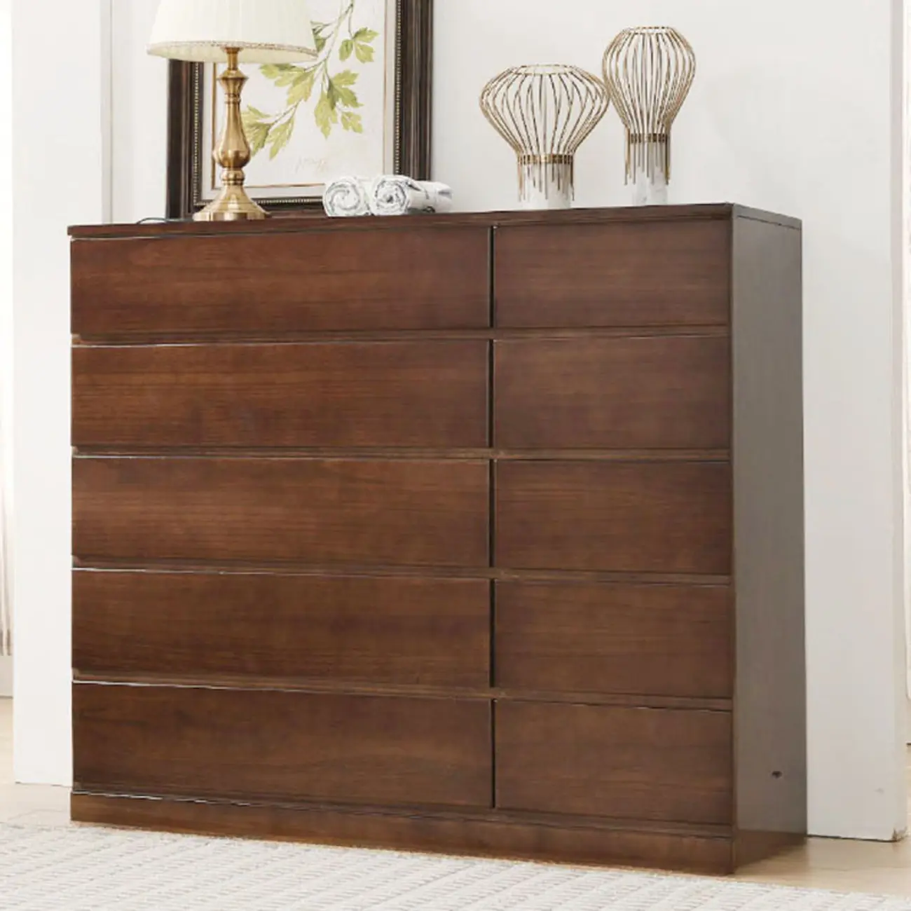 Classic Brown Wooden Dressers with 7-Drawers Image - 19 | homeyfad