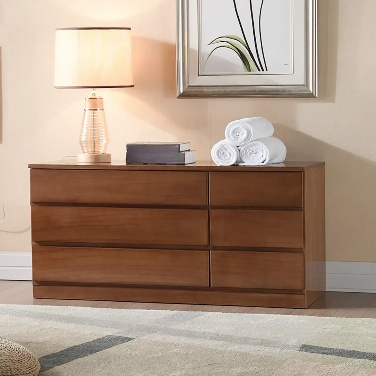 Classic Brown Wooden Dressers with 7-Drawers Image - 21