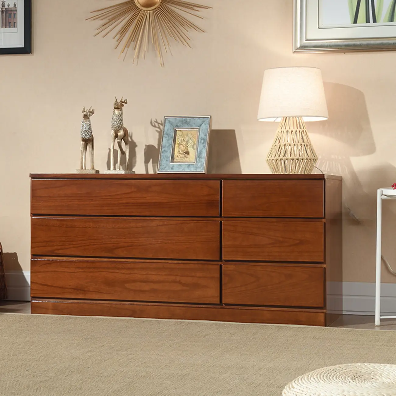 Classic Brown Wooden Dressers with 7-Drawers Image - 22 | homeyfad