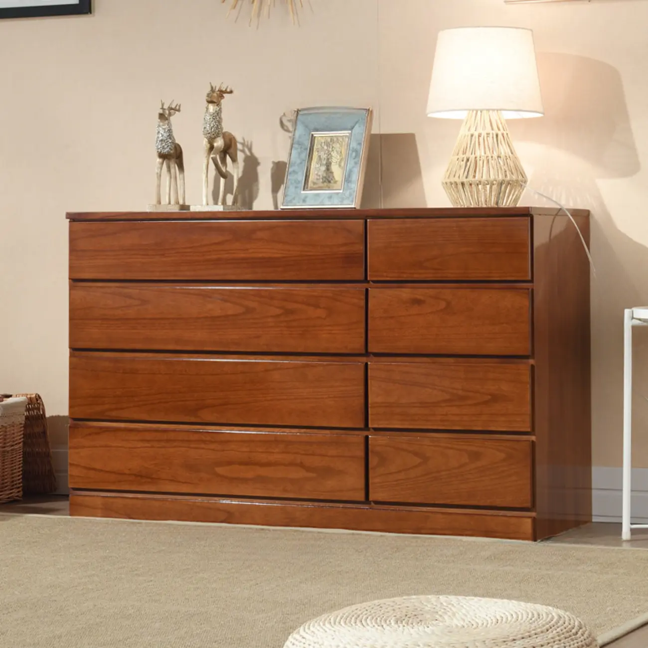 Classic Brown Wooden Dressers with 7-Drawers Image - 24 | homeyfad